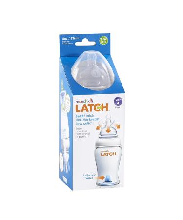 Munchkin Latch BPA-Free Baby Bottle 8oz - White, 1 Pack - Buy Online on GoSupps.com