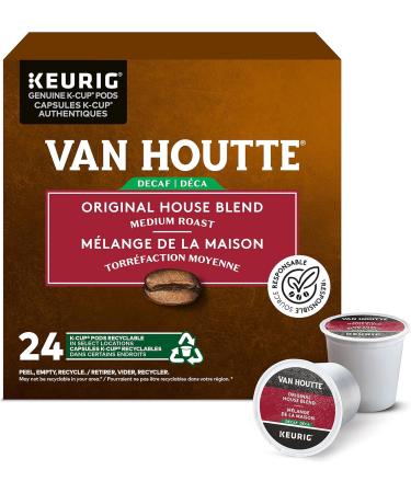 Van Houtte Swiss Water Decaf Fair Trade Organic K-Cup Coffee Pods 24 Count For Keurig Coffee Makers & Original House Decaf K-Cup Coffee Pods 24 Count For Keurig Coffee Makers - Buy Online on GoSupps.com