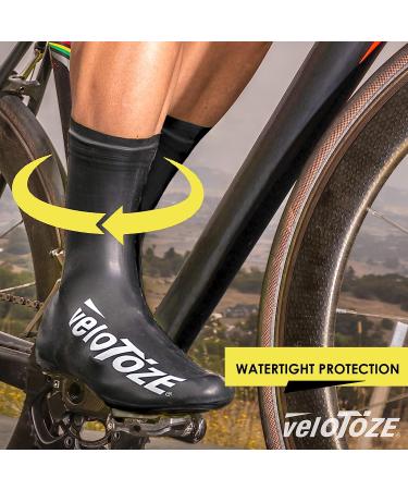 VeloToze Tall Shoe Cover 2.0 - Water-Proof & Windproof Overshoes for Road Cycling - Black, Large - Buy Online on GoSupps.com