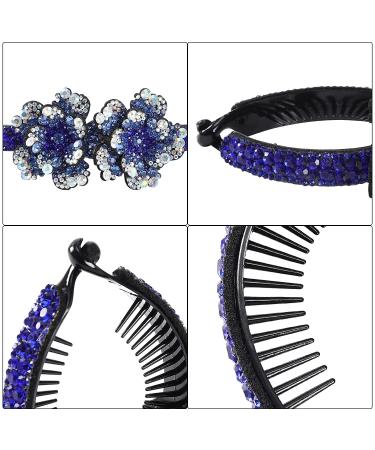 Rhinestone Hair Clip 4-Pack for Women Rhinestone Flower Hairpin Set for Girls Hair Claws and Bun Holders - Buy Online on GoSupps.com