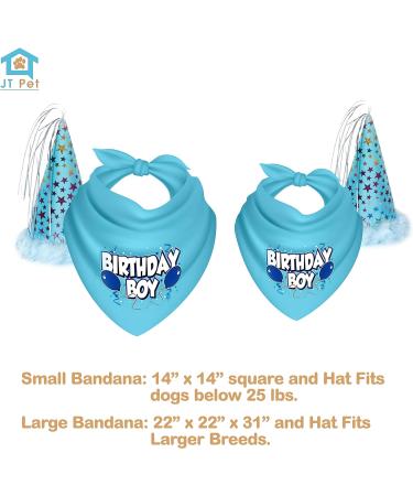 JT PET Dog Birthday Boy Party Pack: Bandana, Star Spangled Hat, Vegan Pie - Large Boy Dog - Buy Online on GoSupps.com