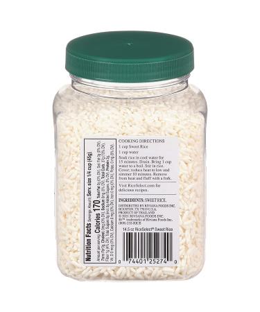 RiceSelect Discoveries Sweet Sticky Dessert Rice 14.5 oz Jar - Gluten-Free, Non-GMO, Vegan - White - Buy Online on GoSupps.com