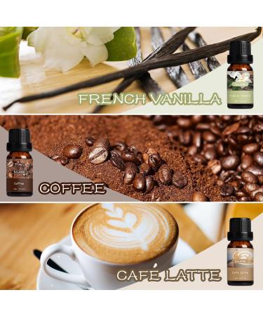 SALKING Coffee Shop Fragrance Oils Set - Scented Oils Gift Set for Soap & Candle Making - Blueberry Pancakes, Coffee, Hot Chocolate, French Vanilla, Black Tea - Caf Latte Aromatherapy - Buy Online on GoSupps.com