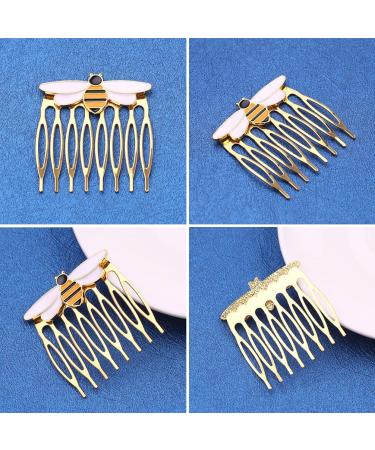 Nifocc Bee Hair Comb Set - Enamel Animal Jewelry for Women | Ladybug Party & Cosplay Accessories - 2 Pcs Golden - Buy Online on GoSupps.com