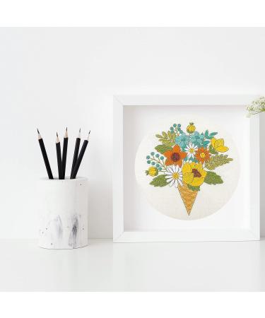 Fanryn 4 Pack Embroidery Kit for Beginners - Floral Cross Stitch DIY Set with Hoops, Threads, Needles, and Instructions - Buy Online on GoSupps.com