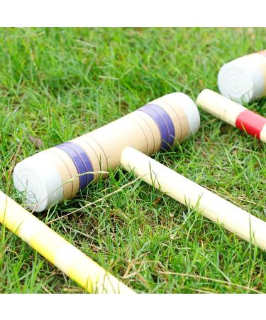 Juegoal Six Player Deluxe Croquet Set with Wooden Mallets  Colored Balls  Sturdy Bag for Adults &Kids  Perfect for Lawn  Backyard and Park  28 Inch Burlywood - Buy Online on GoSupps.com