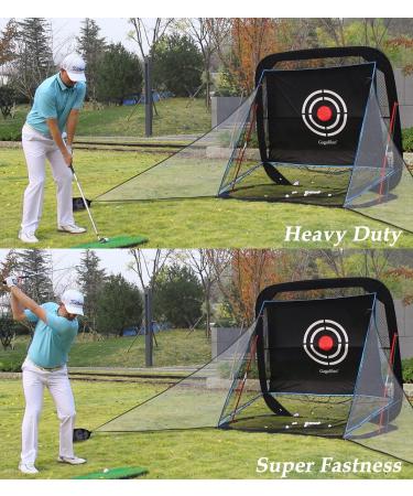 Galileo Sports Golf Barrier Net with 2 Packs Golf Mesh Side Net Attachment | 8.5x6ft Golf Cage Net with Triangle Side Wings | Barrier Wing Net for All Golf Nets - Buy Online on GoSupps.com