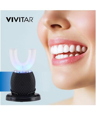 Vivitar Ultrasonic U-Shaped Electric Toothbrush for Adults - Rechargeable & Washable - 360 Cleaning, 4 Modes - Ideal for Travel and Home Use - Buy Online on GoSupps.com