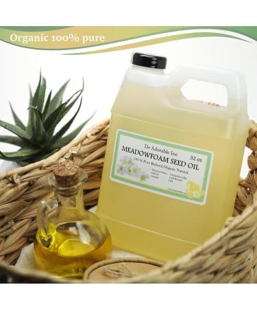Dr Adorable Meadowfoam Seed Oil - 32 oz | 100% Pure Organic Cold Pressed | International Shipping Available - Buy Online on GoSupps.com