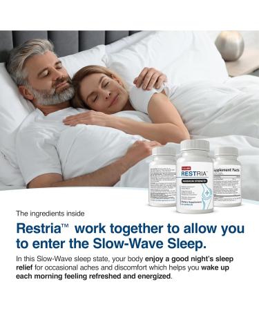 Restria Joint Support & Sleep Supplement - Herbal Blend for Discomfort | 60 Capsules - Optimize Joint Health & Improve Sleep Quality - Buy Online on GoSupps.com
