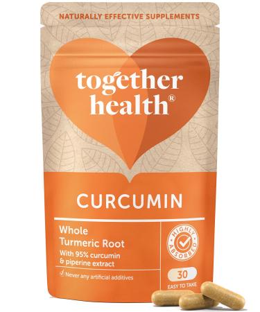 Curcumin & Turmeric Complex Together Health Organic Whole Turmeric Powder 95% Curcumin & Piperine Full Spectrum Antioxidant Formula Vegan Friendly Made in The UK 30 Vegecaps Unflavoured 30 Count (Pack of 1)