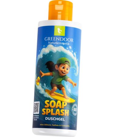 GREENDOOR GREENDOOR Kids Shower Gel 200ml 98% Natural Origin Gentle Skin Free Silicone Sulphate Free Paraben Dye Dermatologically Tested