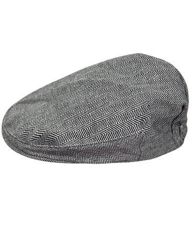 mintgreen Baby Boys Flat Cap Kids Gentleman Herringbone Tweed Newsboy Baker Boy Hat 4-5 Years Dark Grey