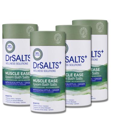 DrSALTS+ Muscle Ease Epsom Salts - Soothing Epsom Bath Salts to Relieve Strains Pain & Stiffness with Eucalyptus & Ginger Essential Oils - Vegan & Cruelty-Free 3kg Eucalyptus 3kg Salt