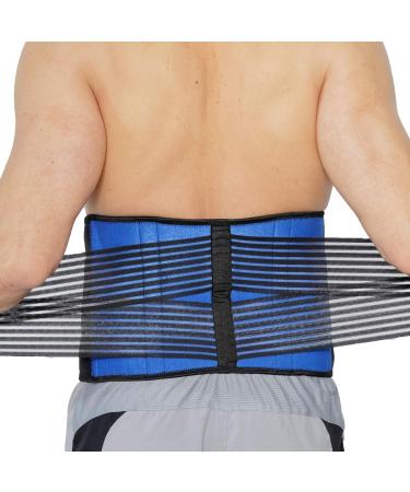 NEOtech Care Neoprene Back Brace - Double Straps Compression Support (XXXL Blue & Black) | International Shipping Available - Buy Online on GoSupps.com