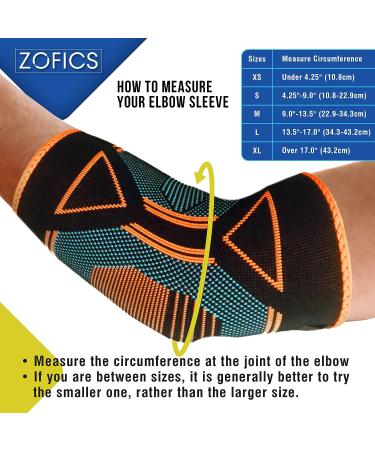 ZOFICS Elbow Brace Pack of 2 - Compression Sleeve for Tendonitis & Tennis Elbow - Buy Online on GoSupps.com