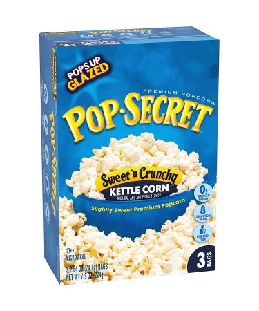 Pop Secret Sweet 'n Crunchy Kettle Corn Microwave Popcorn - 2.64 oz (Pack of 3) - Buy Online on GoSupps.com