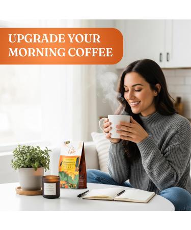 LYFE Organic Instant Decaf Mushroom Coffee 40 Servings Lion s Mane Chaga Cordyceps & Turkey Tail | Adaptogenic Blend for Energy Focus & Wellness | Natural Superfood Coffee for Daily Vitality Instant Robusta Decaf - Buy Online on GoSupps.com