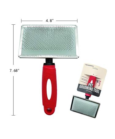 Gentle Slicker Brush with Protective Balls for Sensitive Skin Dogs and Cats | Removes Mats and Loose Fur | Ideal for Labradoodles | Short to Long Fine Hair Undercoat Maintenance - Buy Online on GoSupps.com