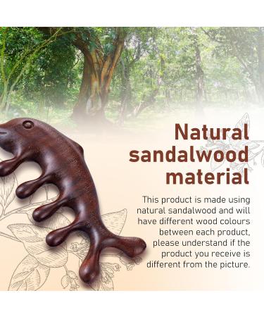 Amaxiu Sandalwood Massage Comb - Wide Teeth Anti-Static Head & Scalp Curber - Buy Online on GoSupps.com
