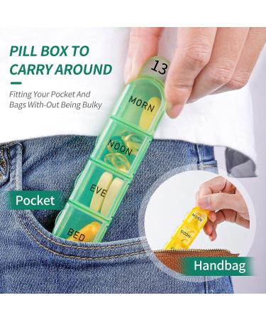 Daviky 4-Times-a-Day Monthly Pill Organizer | 30 Day Pill Box for Daily Medication | One Month Pill Case and Container - Buy Online on GoSupps.com