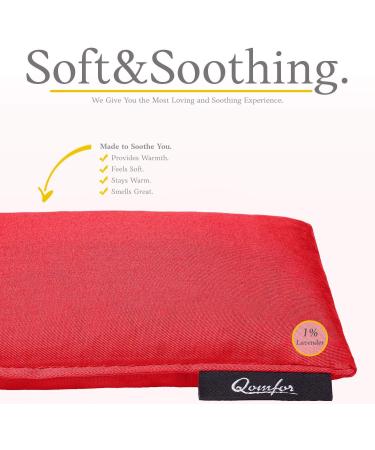 Wheat Bag for Pain Relief - Large Soothing Heat Pack Microwavable - Wheat and Lavender - Heated Neck Warmer for Neck and Shoulders Period Pain Relief and Back Pain - Comfortable Red - Buy Online on GoSupps.com