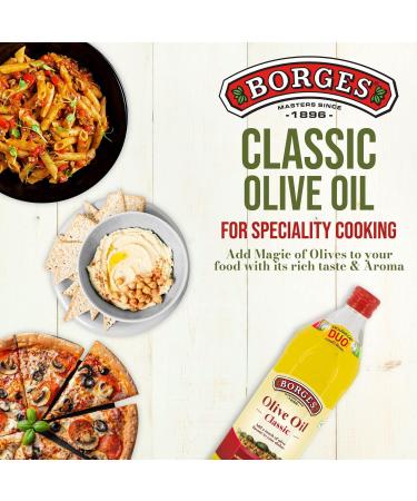 Borges Classic Olive Oil Edible Premium Grade Ideal For Specialty cooking Mediterranean dishes like pizza pasta Healthy Cooking Oil For Daily Use - 2L - Buy Online on GoSupps.com