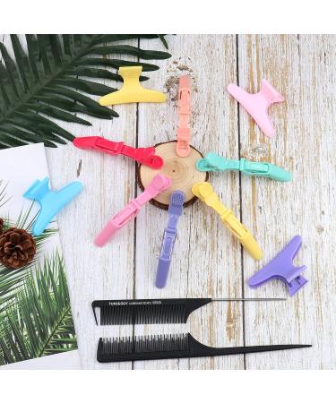 38 Pcs Pastel Styling Hair Clips Set - Butterfly, Alligator, Croc Clips, Rat Tail Comb for Hair Styling and Coloring - Hairdressing Salon Tools and Accessories - Buy Online on GoSupps.com