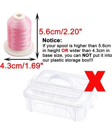 4-Layer Stackable Clear Storage Box for 80 Spools of Embroidery & Sewing Thread | Ideal Organizer for Craft Supplies (H2.2 x W1.69 Spool Size) - Buy Online on GoSupps.com