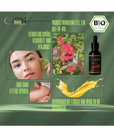 Organic Castor Oil 50ml - 100% Pure Cold Pressed for Hair Eyelashes and Beard Growth | Reduces Stretch Marks | Gift: Mascara Kit Included - Buy Online on GoSupps.com