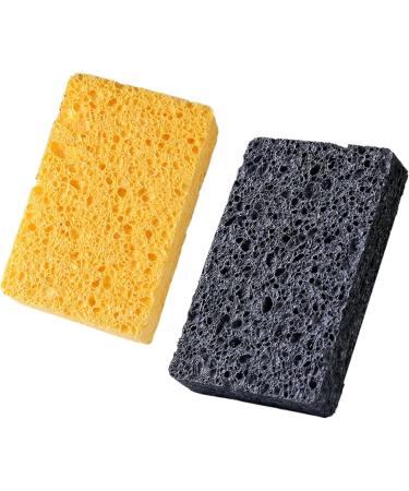 Dish Sponge 12Pcs Non-Scratch Scrub Sponge Absorbent Kitchen Sponges Quick Foaming Dish Scrubber Pads for Effortless Cleaning Dishes Pots Pans Black - Buy Online on GoSupps.com
