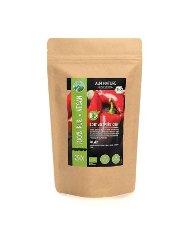 Buy Organic Bio Jalapeno Chili Powder 250g | 100% Pure & Natural Ground Jalapeno from Controlled Organic Cultivation - Buy Online on GoSupps.com