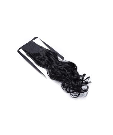 Sego Clip-in Ponytail Extension - Wavy 18 (45cm) Real Hair Braid - 90g Black Hair Piece for Natural Look - Buy Online on GoSupps.com