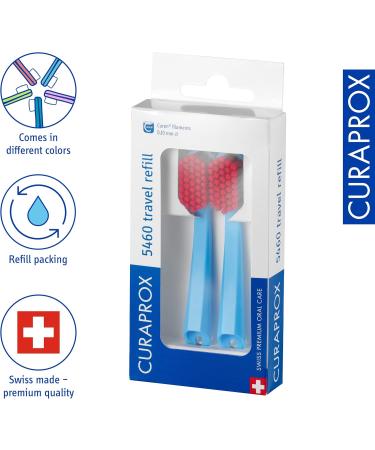 Curaprox CS 5460 Refill for Travel Toothbrush Set - 2 Random Color Pieces | International Shipping Available - Buy Online on GoSupps.com