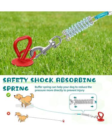 Snagle PAW 4.5m Dog Leash for Small Dogs - Durable Shock-Absorbing Cable Tie for Dogs & Cats up to 15.9 kg | Ideal for Courtyards & Festivals - Ice Blue - Buy Online on GoSupps.com