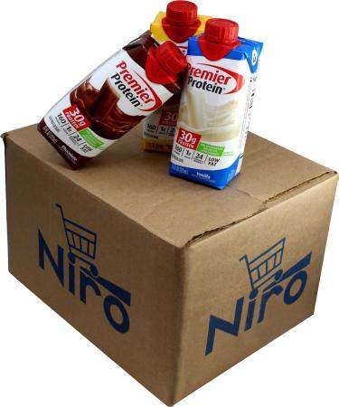 12 Pack Protein Shake Variety Pack - 6 Delicious Flavors - 160 Calories - 24 Vitamins & Minerals - 30g Protein - 1g Sugar - Niro Assortment - Buy Online on GoSupps.com