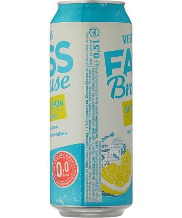 Buy VELTINS Fassbrause Bitter Lemon Alcohol-Free - 24 x 0.5L Cans | International Shipping Available - Buy Online on GoSupps.com