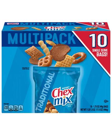 Chex Mix Traditional Snack Mix, 1.75 oz, 10 count 1.75 Ounce (Pack of 10)