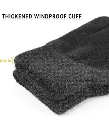 Cierto Winter Gloves - Unisex Cold Weather Stretchy Knit Thermal Touch Screen Gloves | Windproof Smart Phone Touchscreen Warm Gloves for Driving Running Cycling Hiking - Black - Buy Online on GoSupps.com