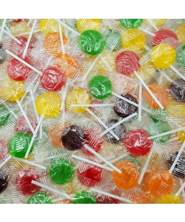 SWEETSOME Assorted Fruit Flavor Lollipops - 5 Fruity Flavors Hard Candy - Individually Wrapped - 2 Pound Bulk Candy Pack - Buy Online on GoSupps.com