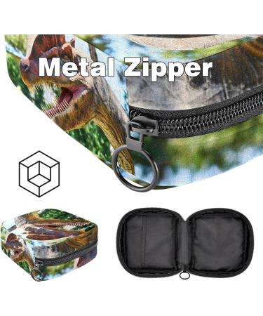 FERAL Dinosaur Napkin Storage Bag | Portable Menstrual Pad & Cup Pocket for Teens & Women | Zippered Organizer - Buy Online on GoSupps.com
