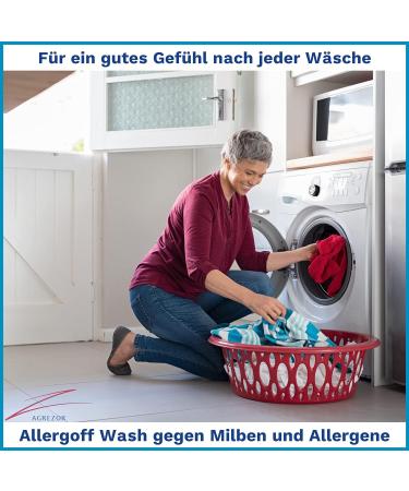 Allergoff Wash Mites Detergent - Fight Dust Mites & Bed Mites | Effective Anti-Mite Solution (120ml 6x20ml) - Buy Online on GoSupps.com