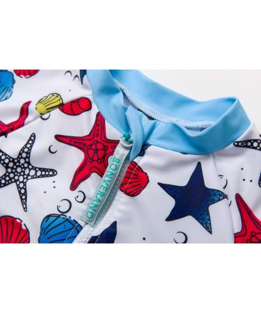 BONVERANO Baby Boys Swimsuit - Toddler One Piece Swimwear | UPF 50+ Sun Protection | 18 Months Starfish Design - Buy Online on GoSupps.com