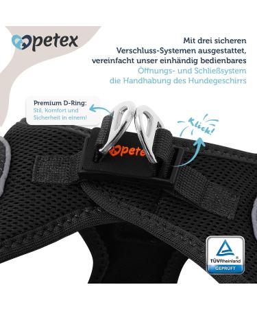 Petex Dog Harness for Small & Medium Dogs - TUV Tested Made in Europe | Reflective & Breathable Air Mesh Technology - Shop Now! - Buy Online on GoSupps.com