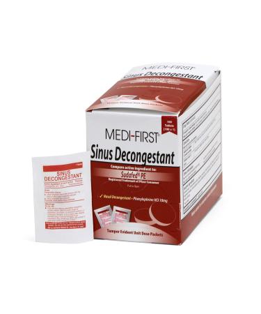 Medique Products Medi-First 80933 Sinus Decongestant 100-Packets of 1 (Packaging may vary) Red