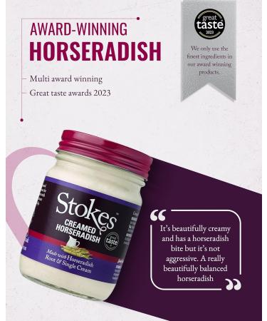 Stokes Creamed Horseradish Sauce 3PK Deliciously Smooth Horseradish Sauce Perfect With Roast Beef Award Winning Smooth & Creamy Horseradish Sauce With A Beautifully Balanced Flavour 250g Glass Jar - Buy Online on GoSupps.com