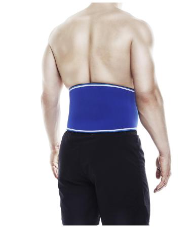 Rehband Blue Line Back Support 7082 - XLarge Neoprene Back Brace for Lower Back Relief & Lumbar Support - Posture Corrector for Men & Women - Buy Online on GoSupps.com