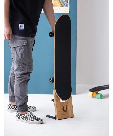 JACKCUBE DESIGN Skateboard Storage Holder - Display & Parking Stand for Skateboards | Portable & Stylish Wood Design - Buy Online on GoSupps.com