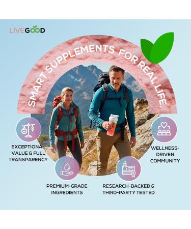LiveGood Hydration Amplifier Watermelon Electrolyte Powder with Minerals for Hydration Energy Mental Focus and Muscle Support Oral Rehydration Therapy Drink Mix for Daily Performance (Stick Packs) - Buy Online on GoSupps.com