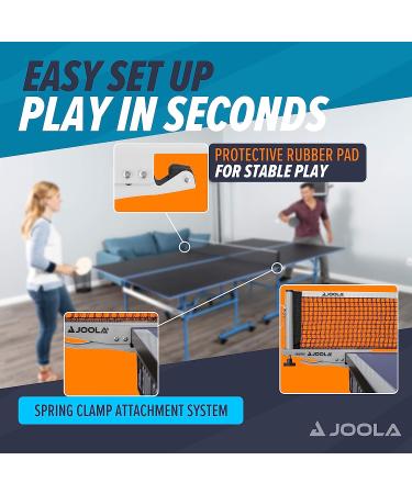 JOOLA Snapper Professional Table Tennis Net and Post Set - Portable 72 Regulation Size Ping Pong Spring Clamp Net - Buy Online on GoSupps.com